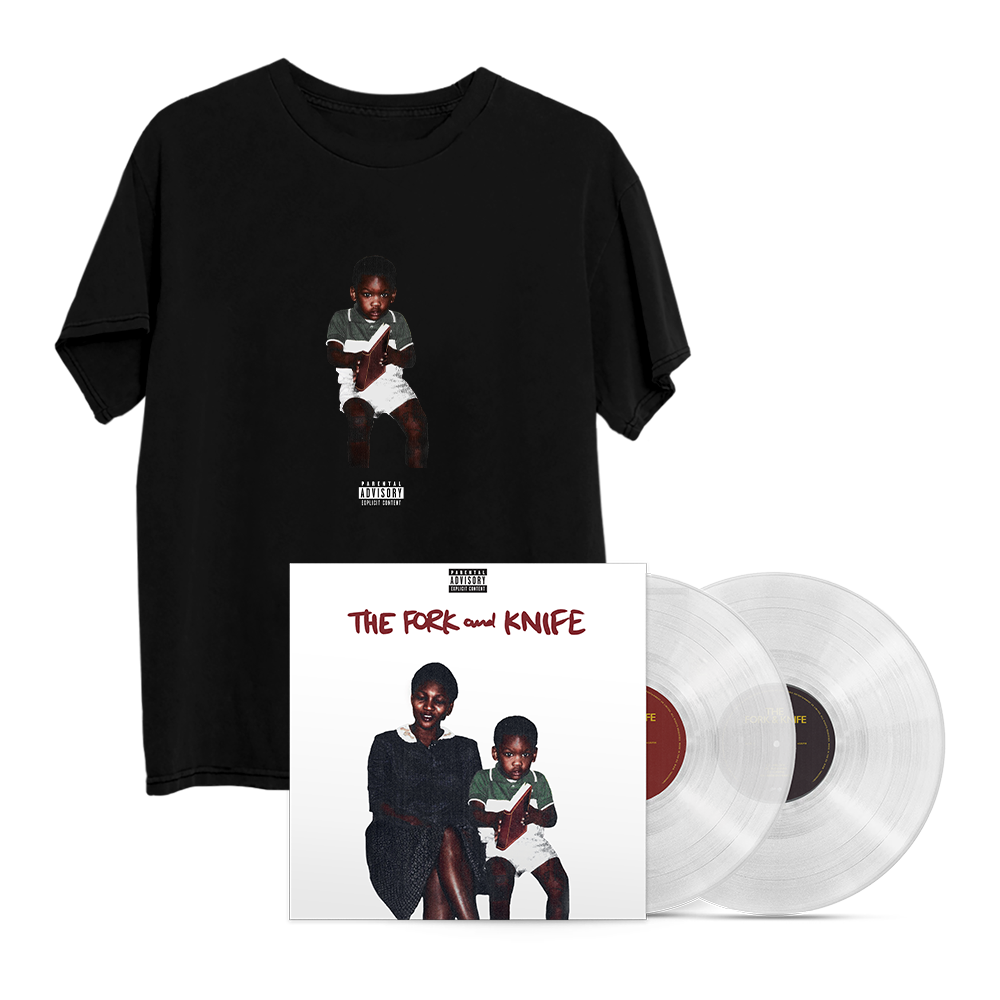 The Fork and Knife Crystal Clear 2LP + Baby Skepta T-Shirt Bundle